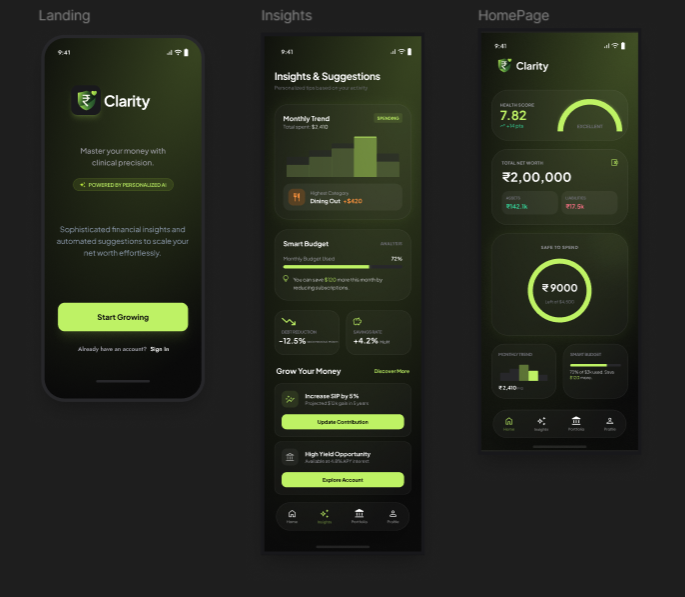 Clarity GenZ Finance UI preview thumbnail